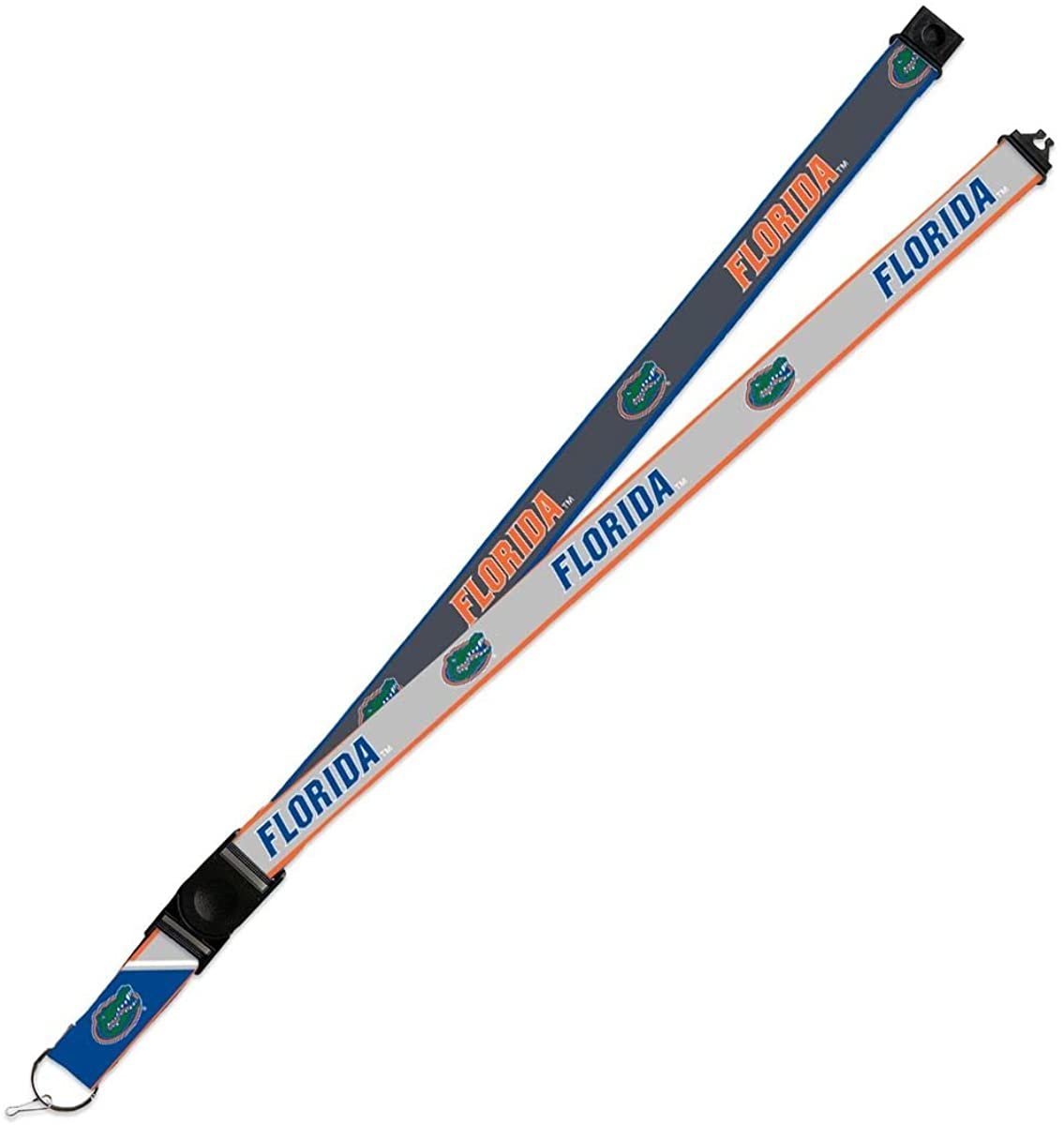Florida Gators Lanyard Keychain 2-sided Breakaway Clip Gray University of