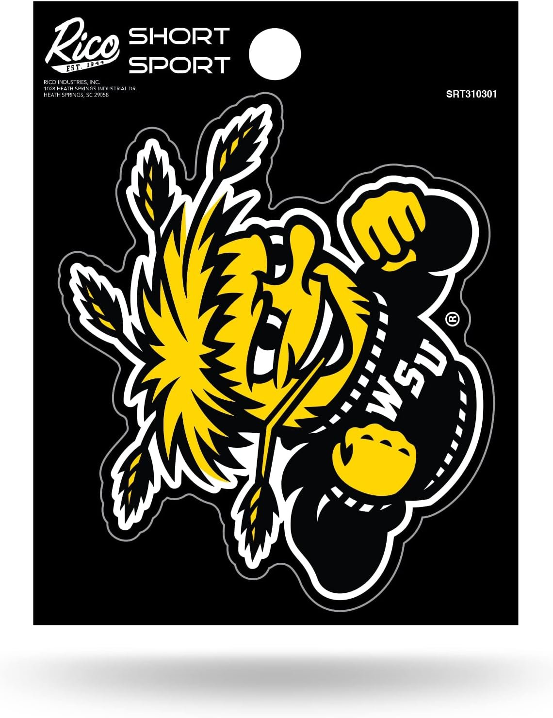 Wichita State University Shockers 3 Inch Decal Sticker, Flat Vinyl Die Cut, Full Adhesive Backing
