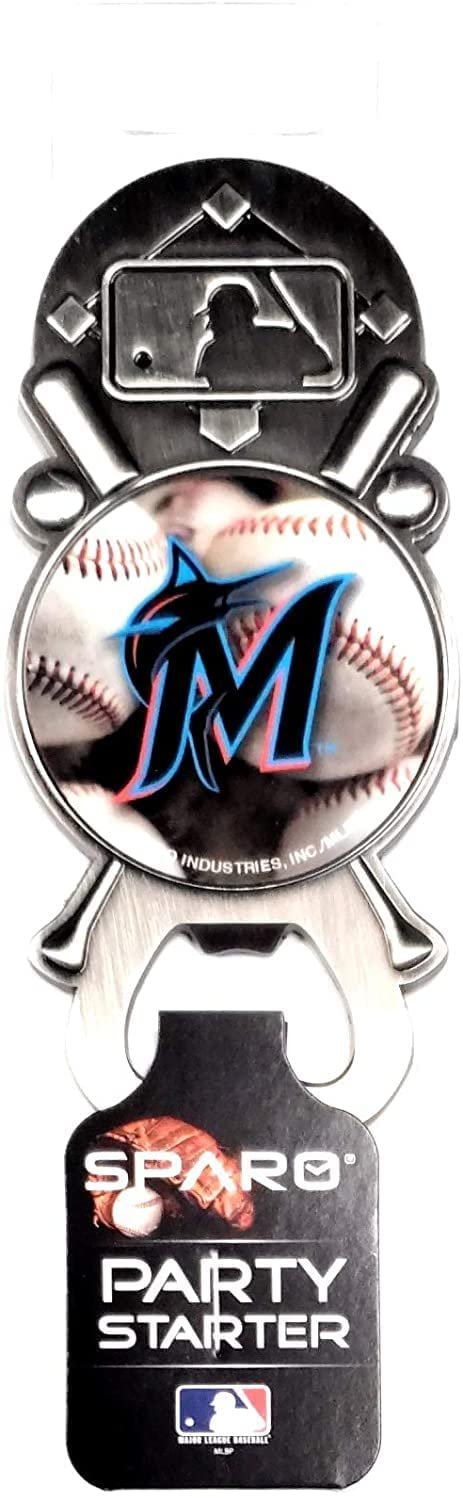 Miami Marlins Party Starter Bottle Opener, Pewter