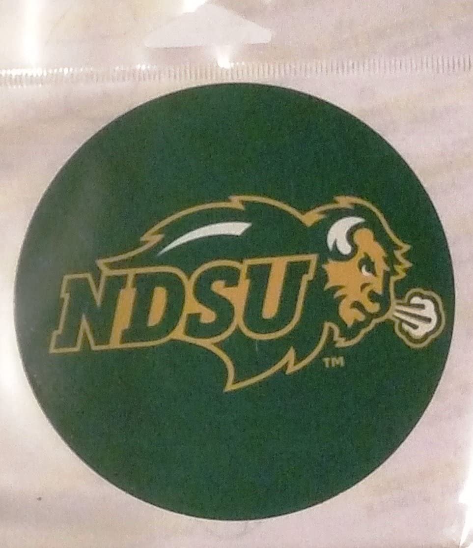 North Dakota State Bison NDSU Decal RR 4" Round Vinyl Auto Home Window Glass University of