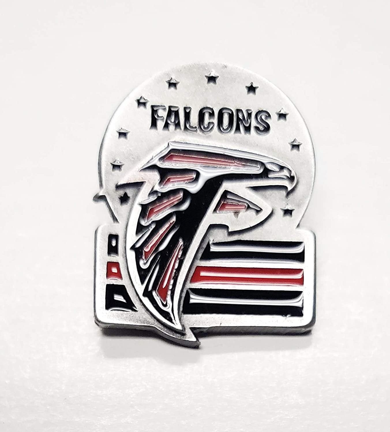 Atlanta Falcons Premium Metal Pin, Lapel Hat Tie, Push Pin Backing