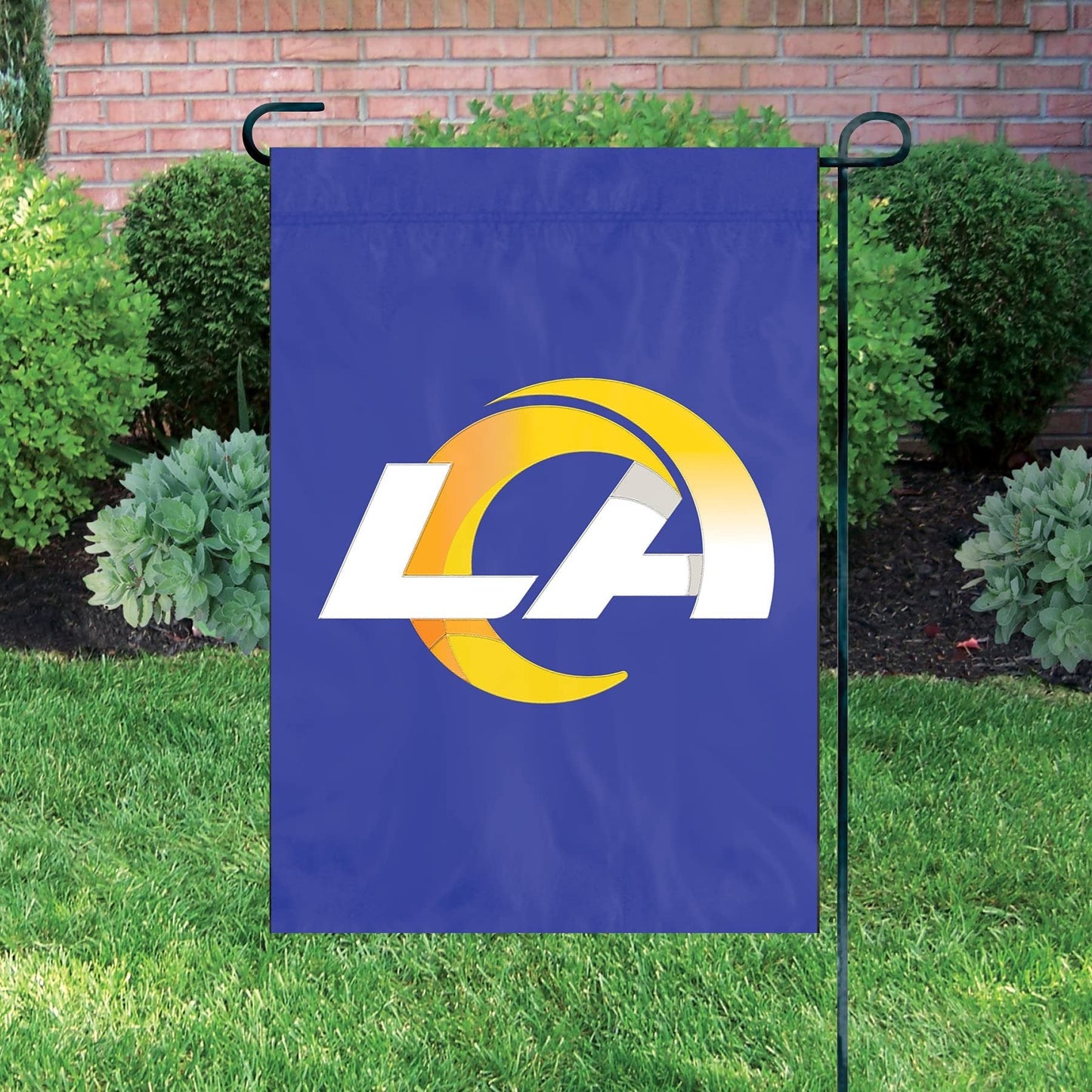 Los Angeles Rams Premium Garden Flag Banner, 12.5x18 Inch, Embroidered Applique, Nylon