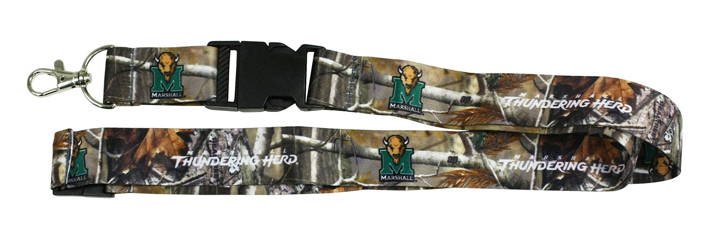 Marshall University Thundering Herd Premium Lanyard Keychain, Breakaway Safety Style, Camo Design, Adult Size