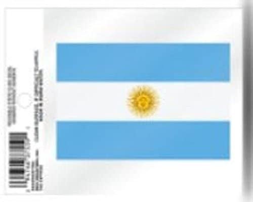 Argentina 3 Inch Static Cling, Full Clear Adhesive Backing, Easy Peel and Stick Application, Removable and Reusable, Made in the USA