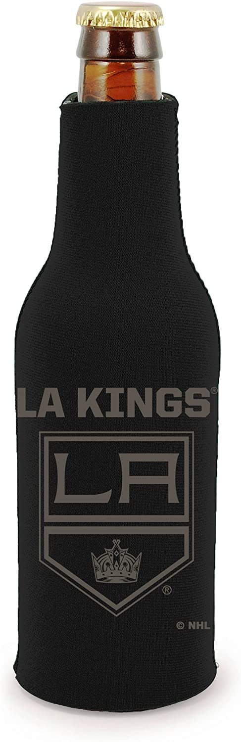 Los Angeles Kings 2-Pack Tonal Black Design Zipper Bottle Neoprene Beverage Insulator Holder Hockey