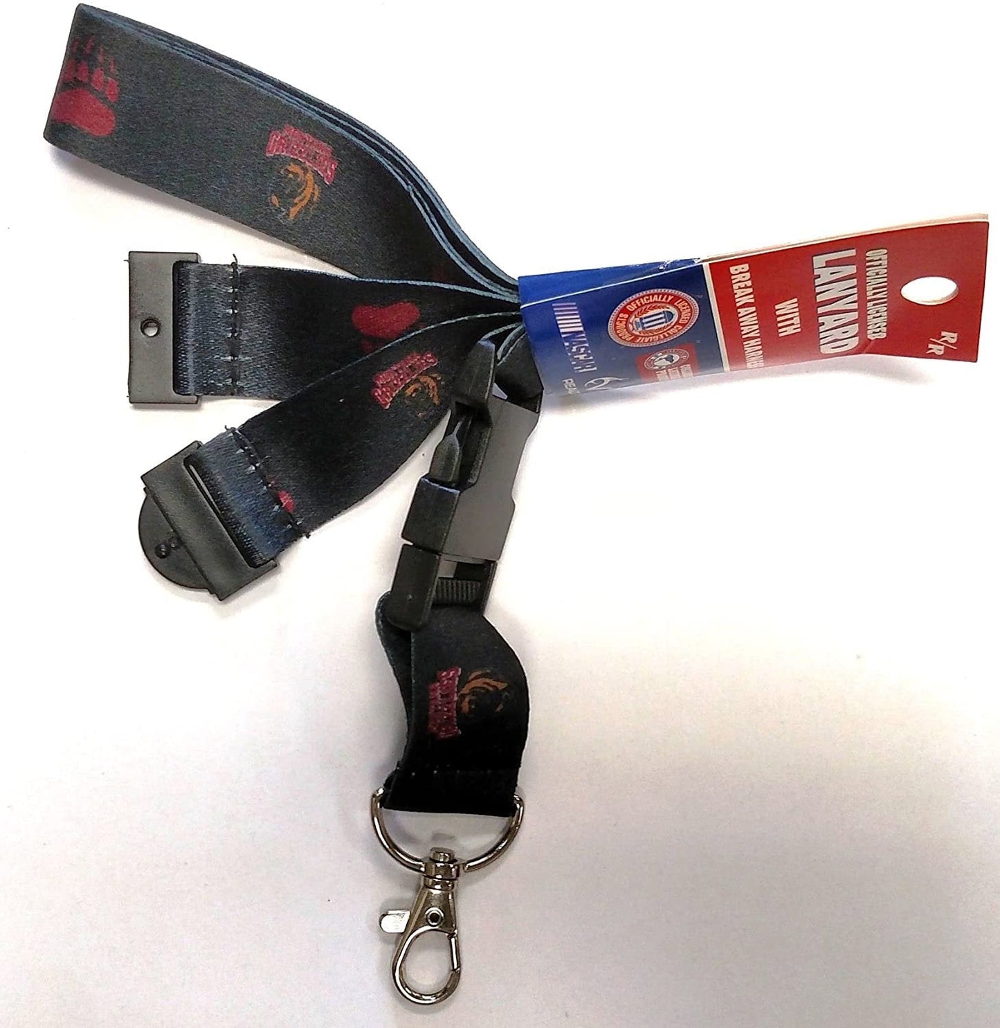 Montana Grizzlies RR Deluxe 2-sided Lanyard Breakaway Clip w/J-Hook Keychain University of