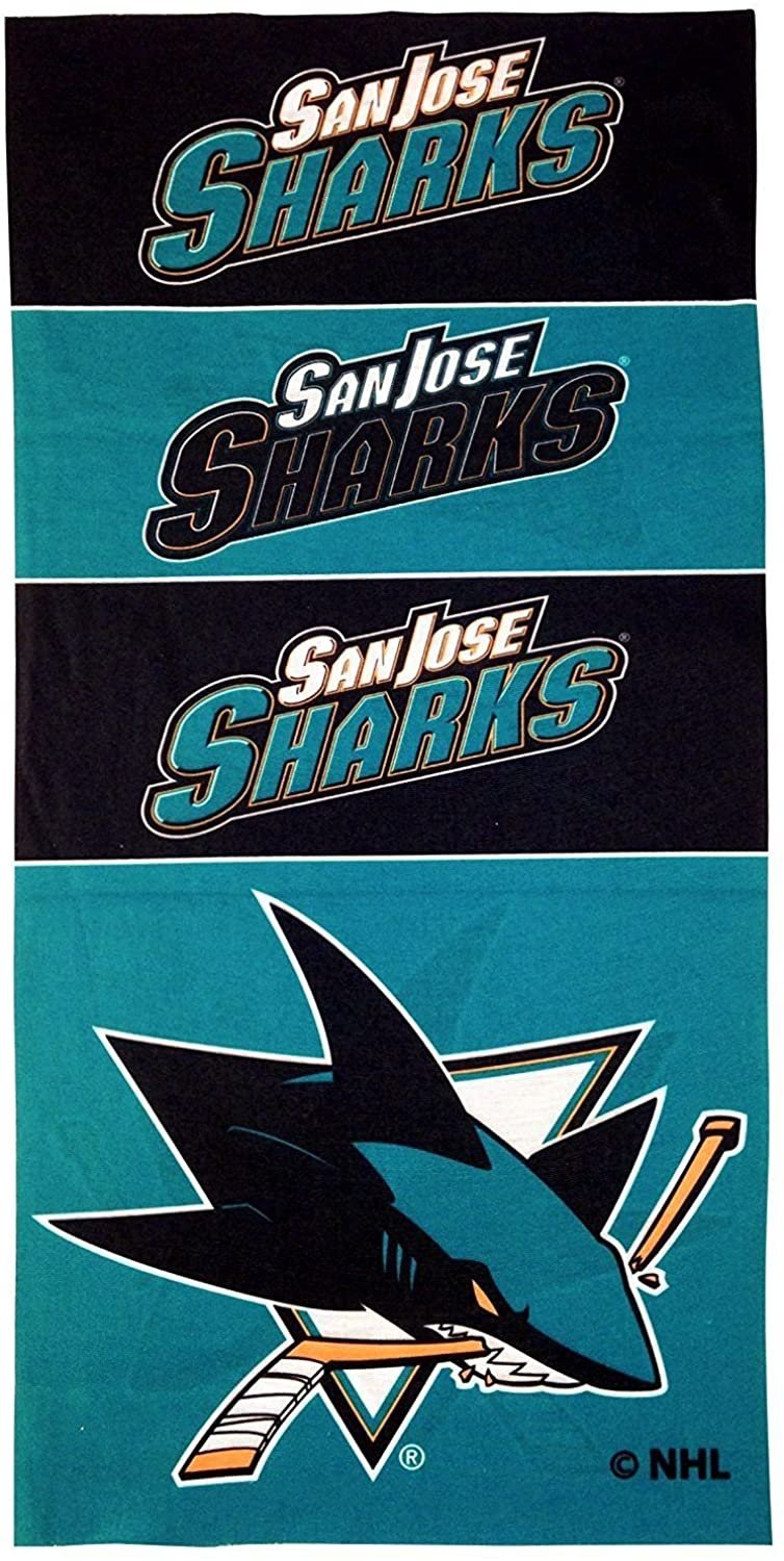 San Jose Sharks Bandana Superdana, 10 Inch, Elastic Lightweight Scarf Bandana Neck Gaiter Beanie Headband Ninja