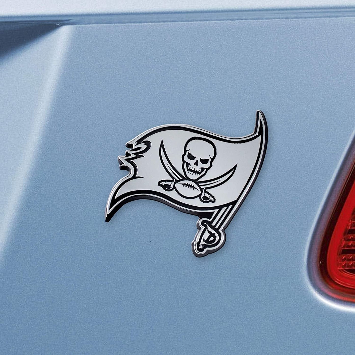 Tampa Bay Buccaneers Solid Metal Raised Auto Emblem Decal Adhesive Backing