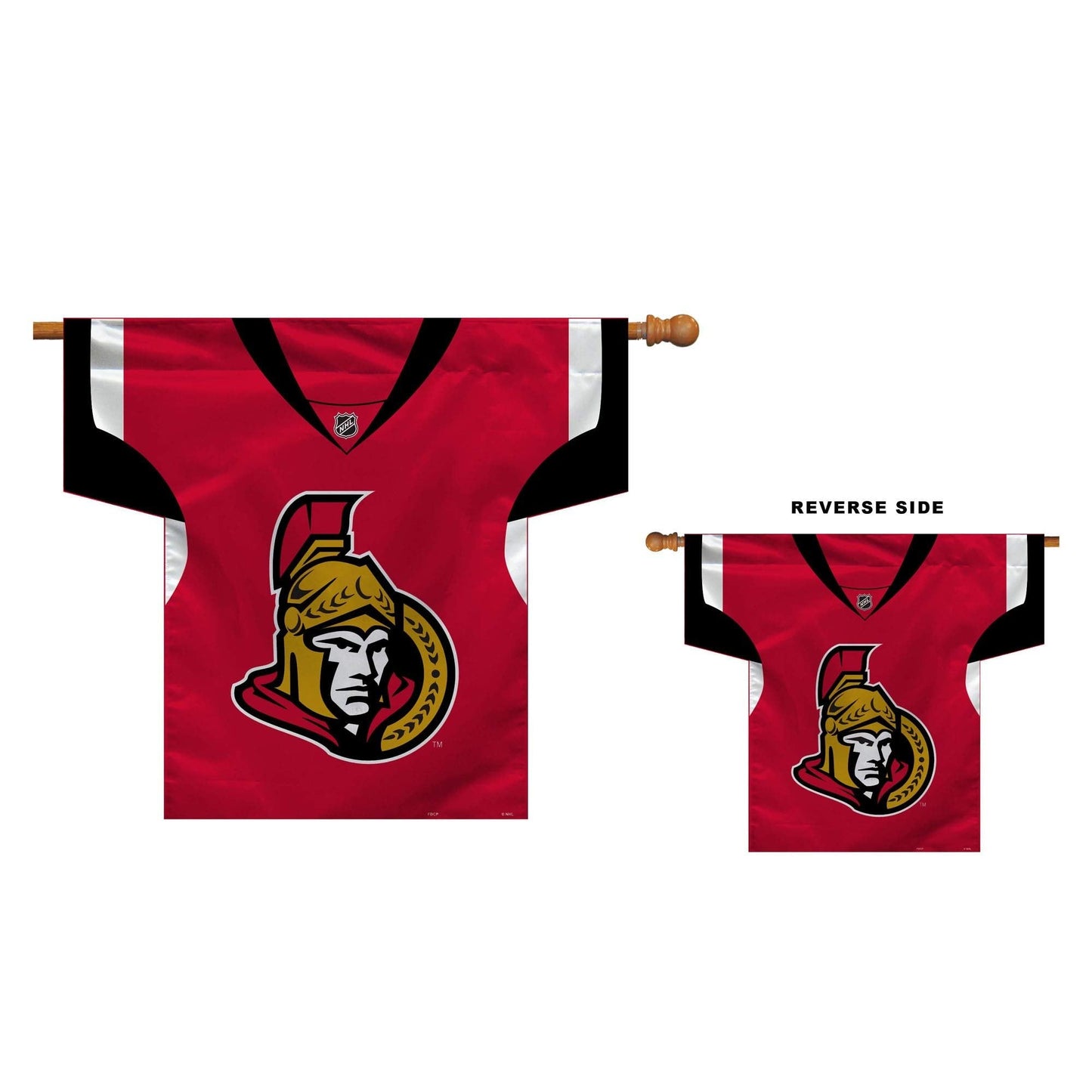 Ottawa Senators Premium 2-Sided Banner House Flag, Jersey Design, Outdoor Use, 34x30 Inch