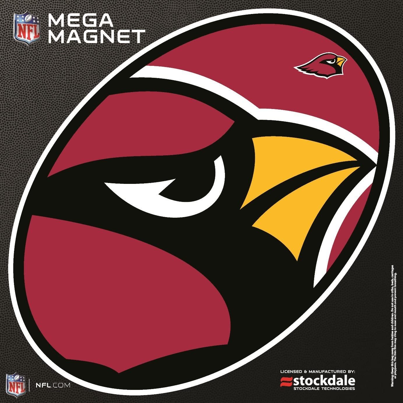 Arizona Cardinals MEGA Style Logo 12" Magnet Heavy Duty Auto Home NFL Football