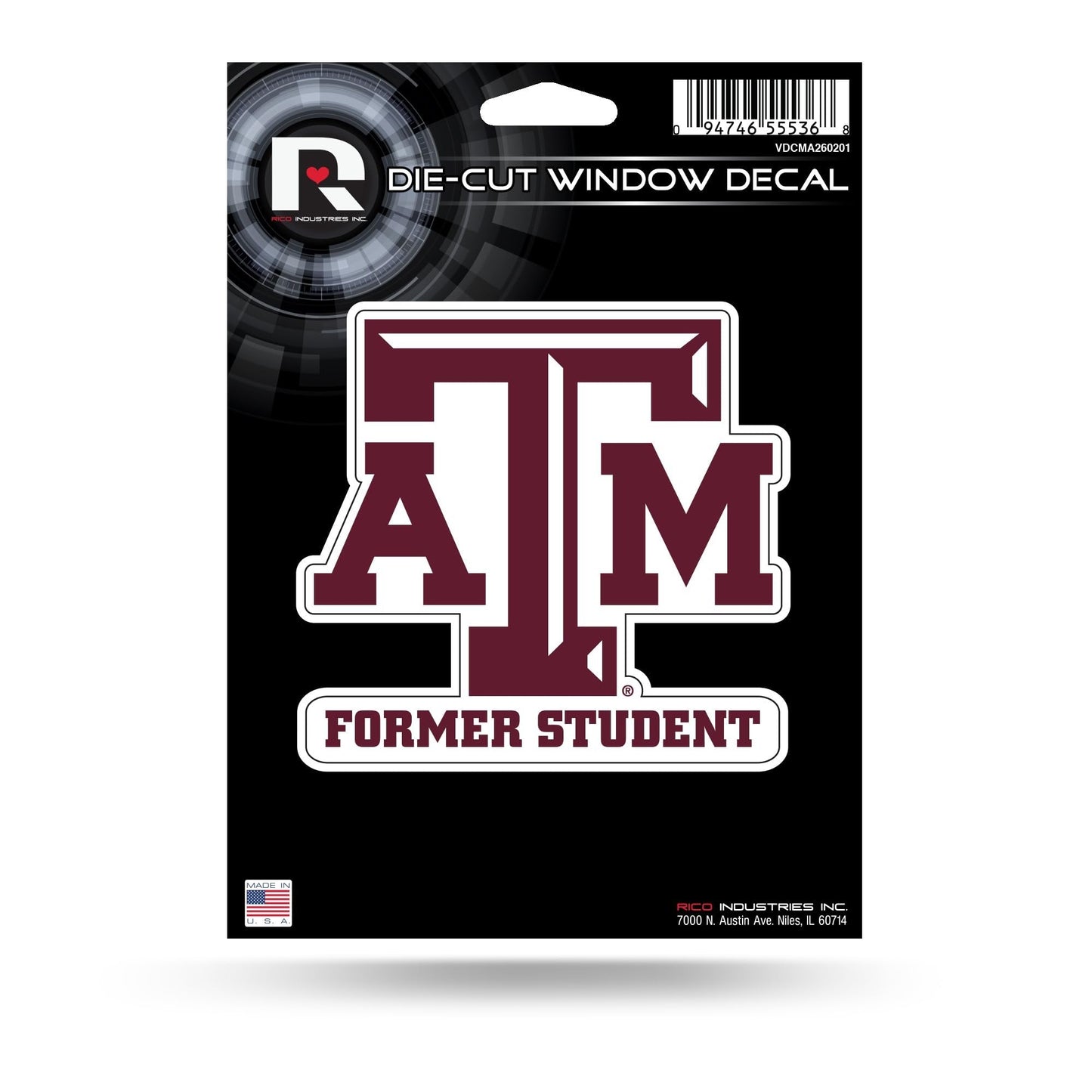 Texas A&M University Aggies Alumni 5 Inch Vinyl Die Cut Decal Sticker, Full Adhesive Backing, Peel & Stick