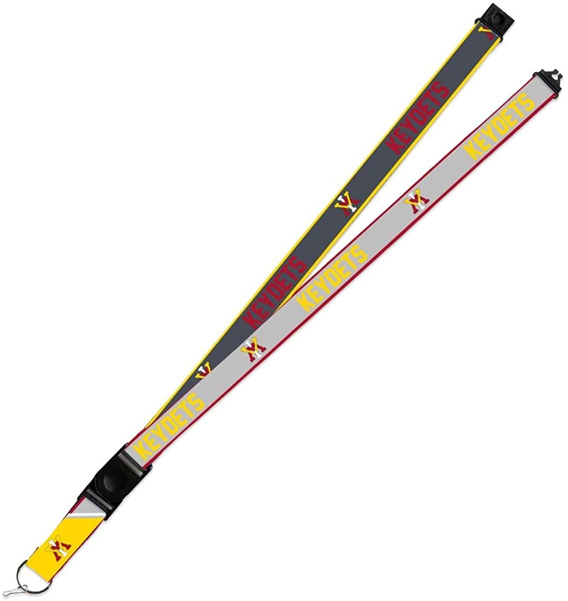 Virginia Military Institute Keydets VMI Lanyard Keychain 2-sided Breakaway Clip GRAY