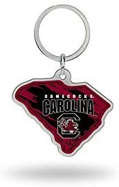 University of South Carolina Gamecocks Metal Keychain State Shape