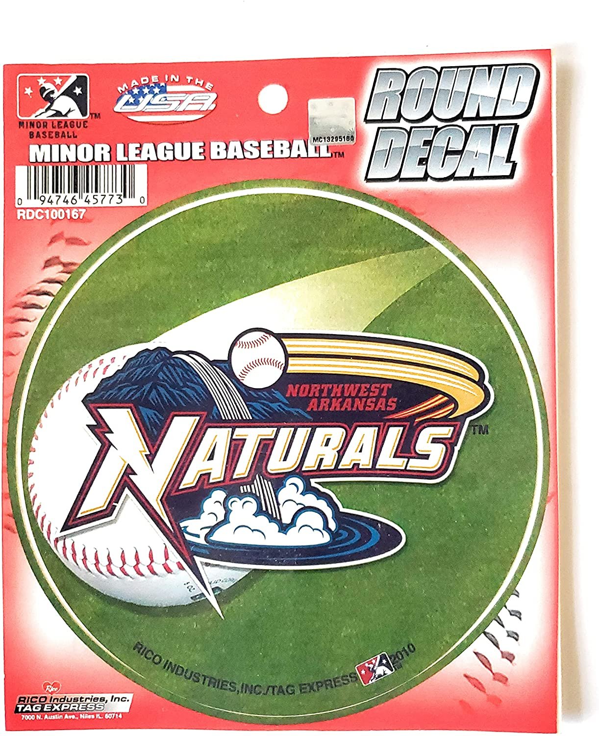 Northwest Arkansas Naturals Decal Sticker 4" Round Vinyl Auto Home Bumper Emblem Baseball Minor League