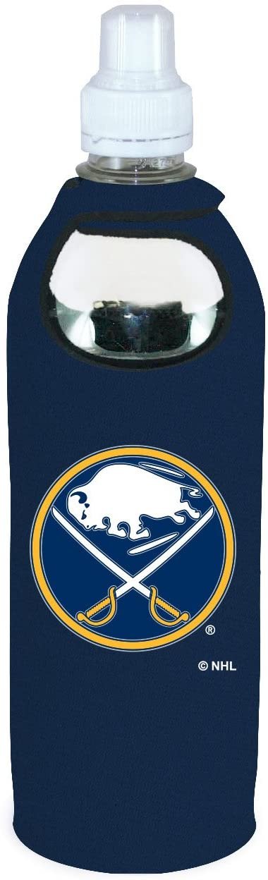 Buffalo Sabres 1/2 Liter Water Soda Bottle Beverage Insulator Holder Cooler with Clip Hockey