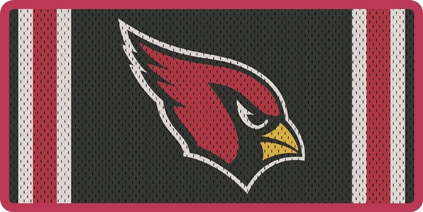 Arizona Cardinals Premium Laser Cut Tag License Plate, Jersey Design, Acrylic Inlaid, 12x6 Inch