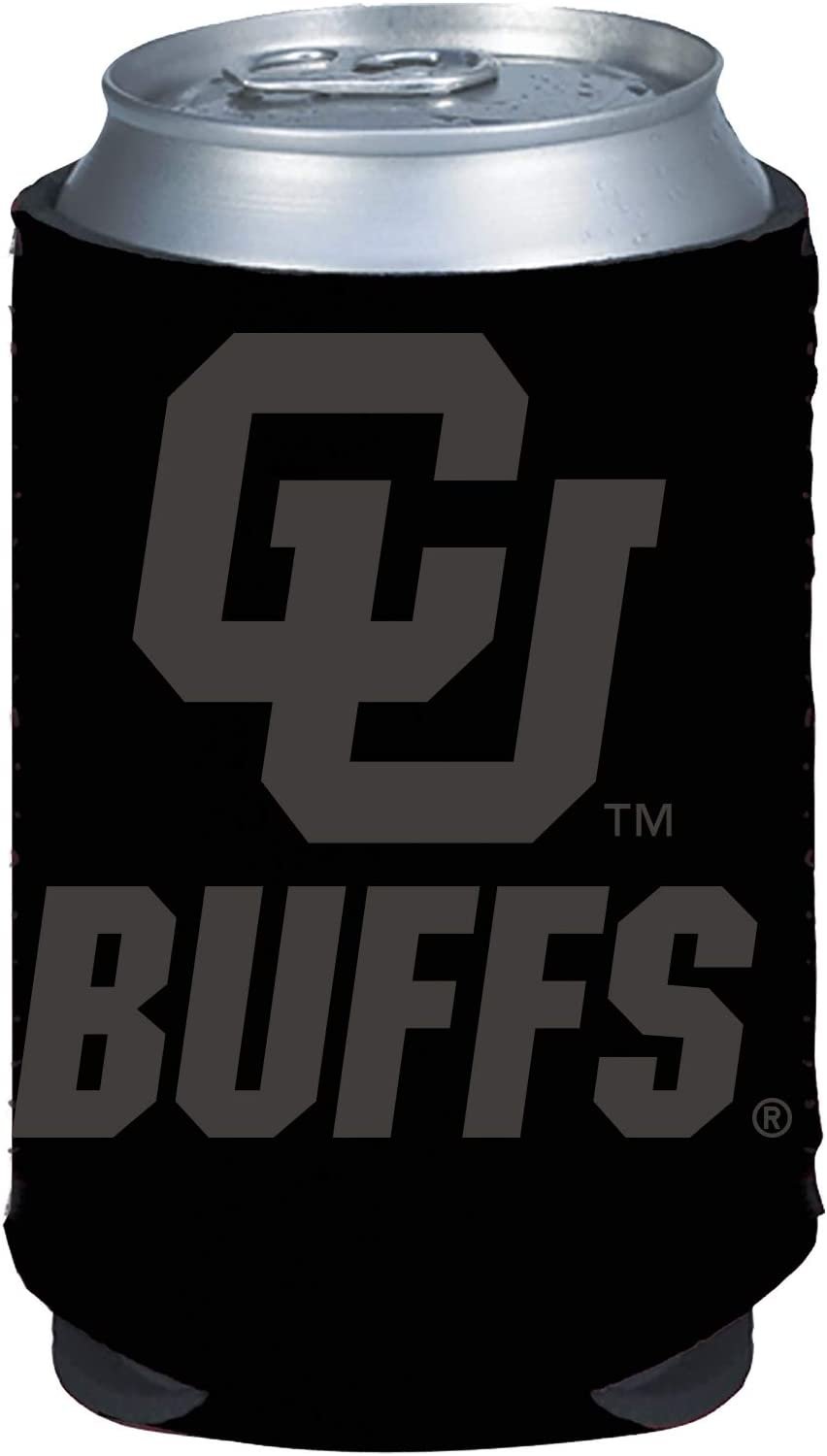 University of Colorado Buffaloes 2-Pack Tonal Black Design 12oz CAN Neoprene Beverage Insulator Holder Cooler