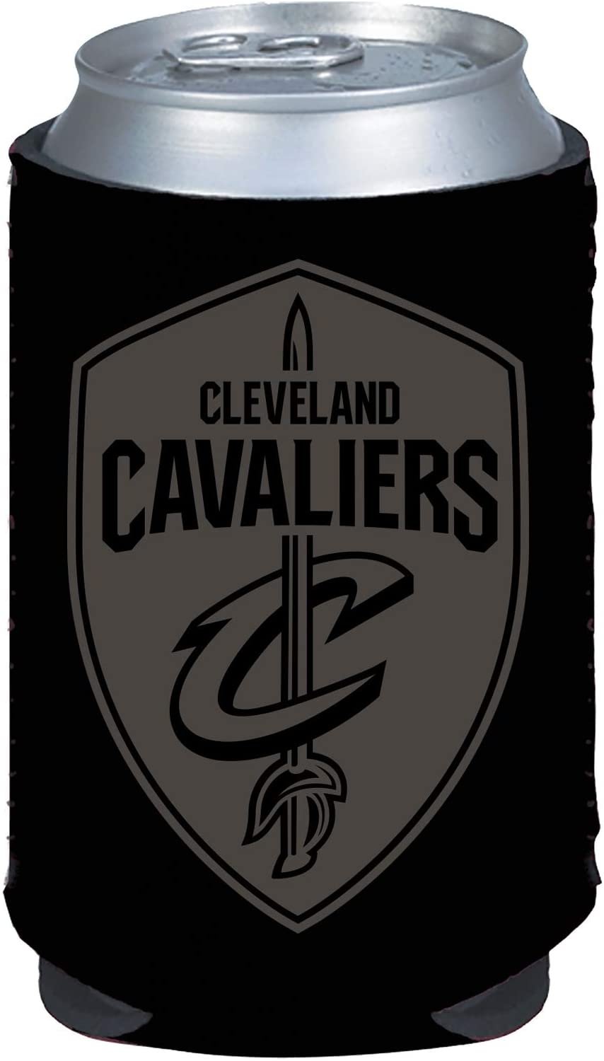 Cleveland Cavaliers 2-Pack Tonal Black Design 12oz CAN Neoprene Beverage Insulator Holder Cooler Basketball