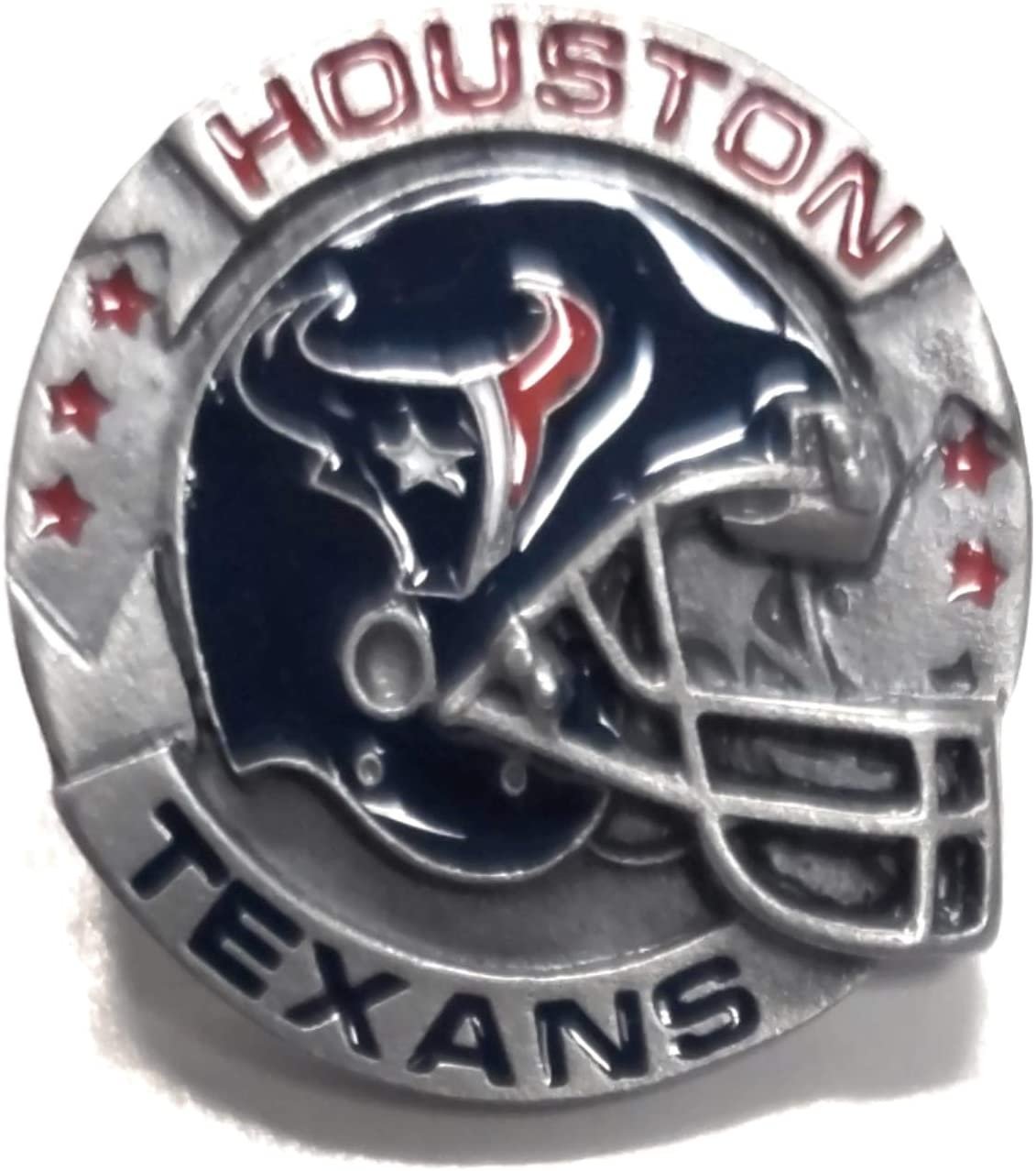 Houston Texans Premium Metal Pin, Lapel Hat Tie, Push Pin Backing