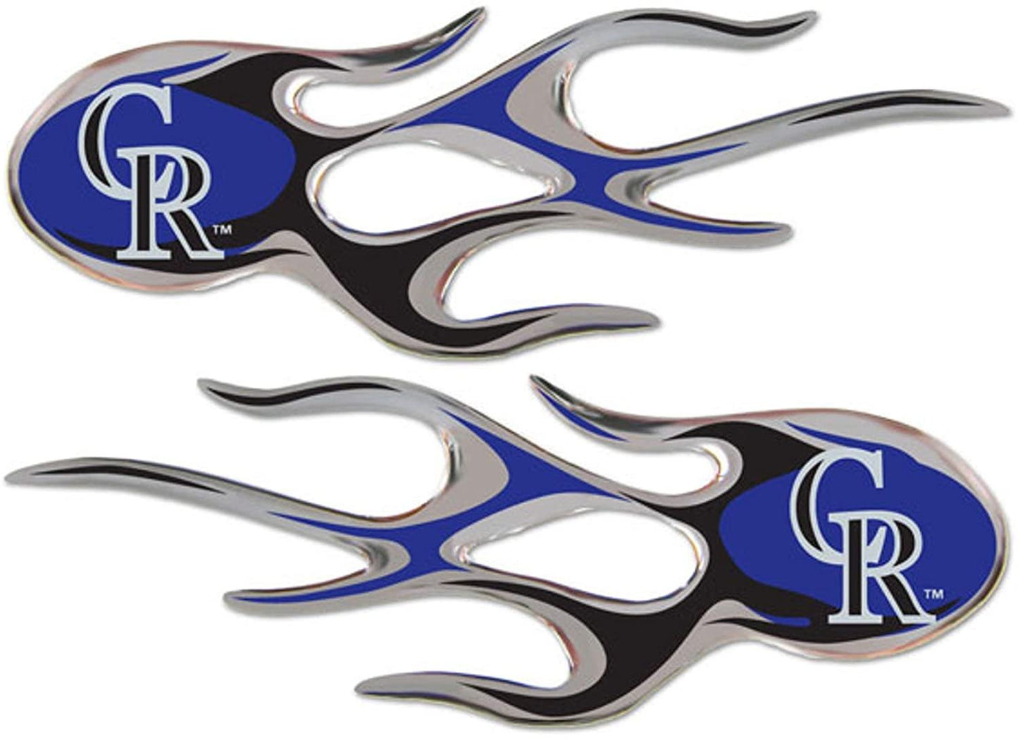 Colorado Rockies Air Puffed Raised Micro Flame Decal Pair Emblem Sticker