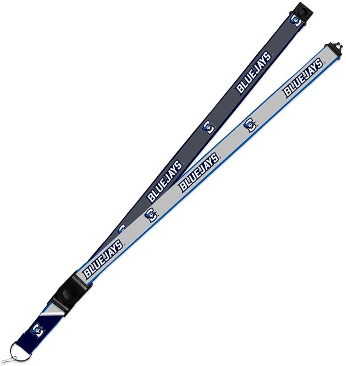 Creighton University Bluejays Lanyard Keychain 2-sided Breakaway Clip Gray
