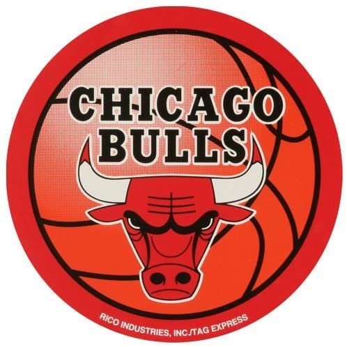 Chicago Bulls 4 Inch Round Vinyl Basketball Decal Sticker