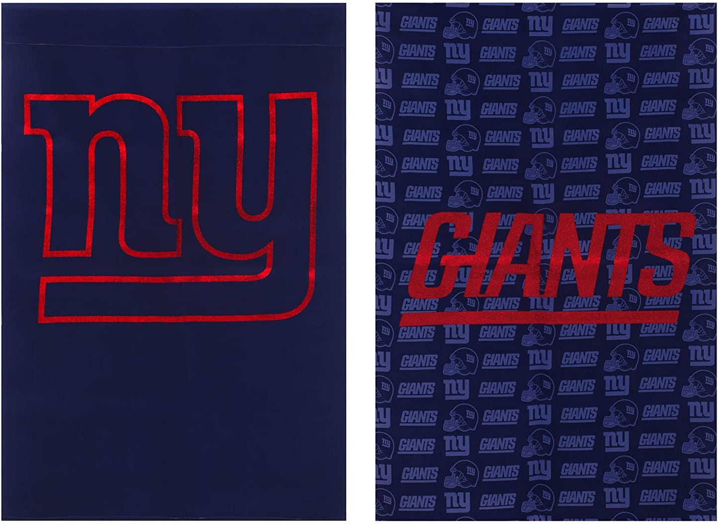 New York Giants Premium Garden Flag Banner, Double Sided, Glitter Style, 13x18 Inch