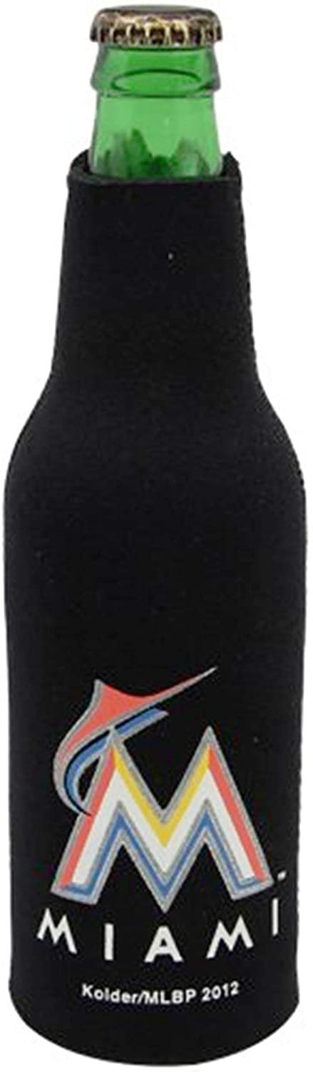 Miami Marlins 2-Pack Zipper Bottle Beverage Insulator Neoprene Holder Baseball