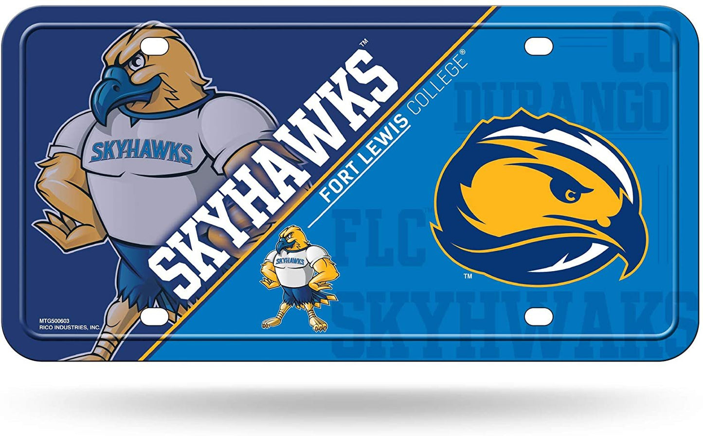 Fort Lewis Skyhawks Metal Tag License Plate University of
