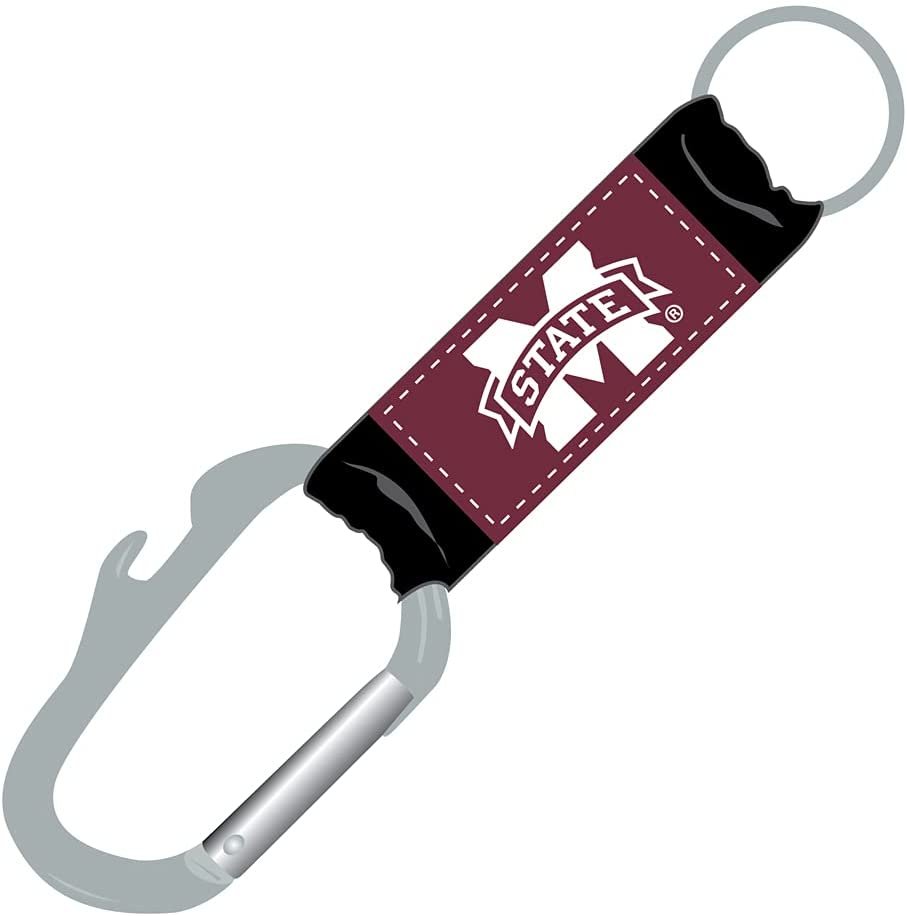 Mississippi State University Bulldogs Premium Carabiner Clip Keychain Bottle Opener Combo