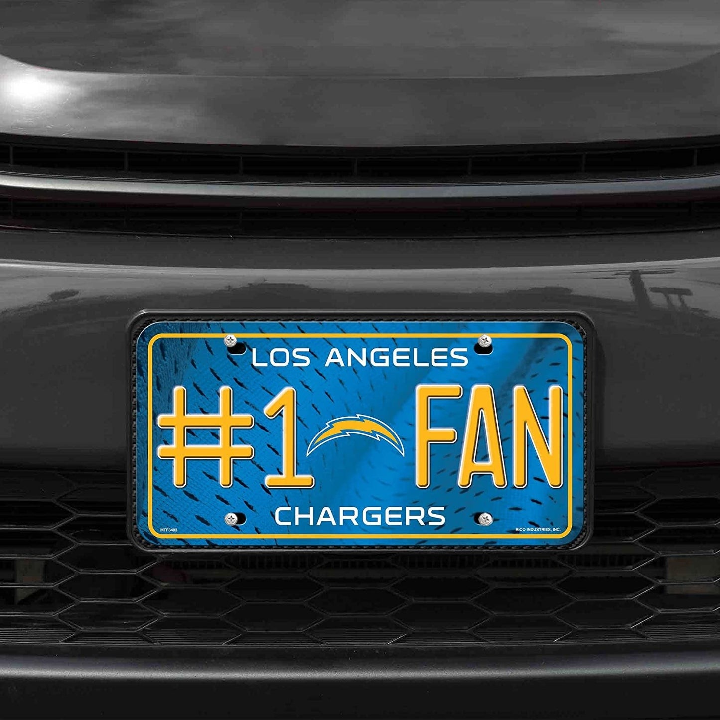 Los Angeles Chargers #1 Fan Metal License Plate Tag