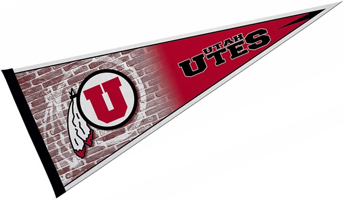 University of Utah Utes Soft Felt Pennant, Primary Design, 12x30 Inch, Easy To Hang