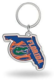 University of Florida Gators Metal Keychain State Shape Design
