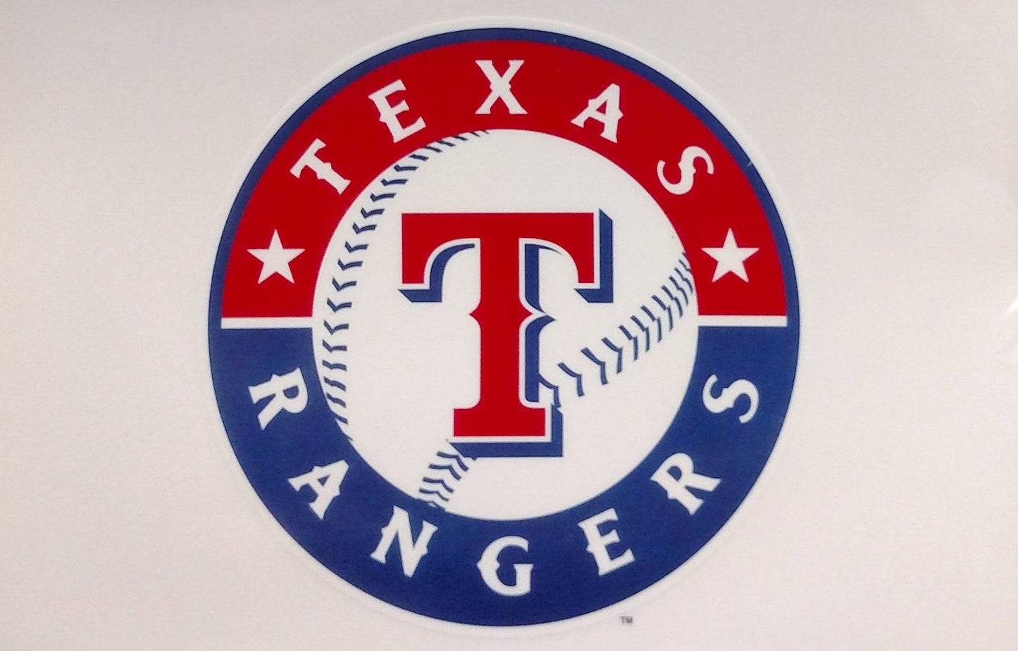 Texas Rangers Jumbo Static Cling Decal Sticker, 9.5 Inch, Home or Auto Use, Reusuable Peel and Stick Application to any Flat Clean Surface, Officially Licensed