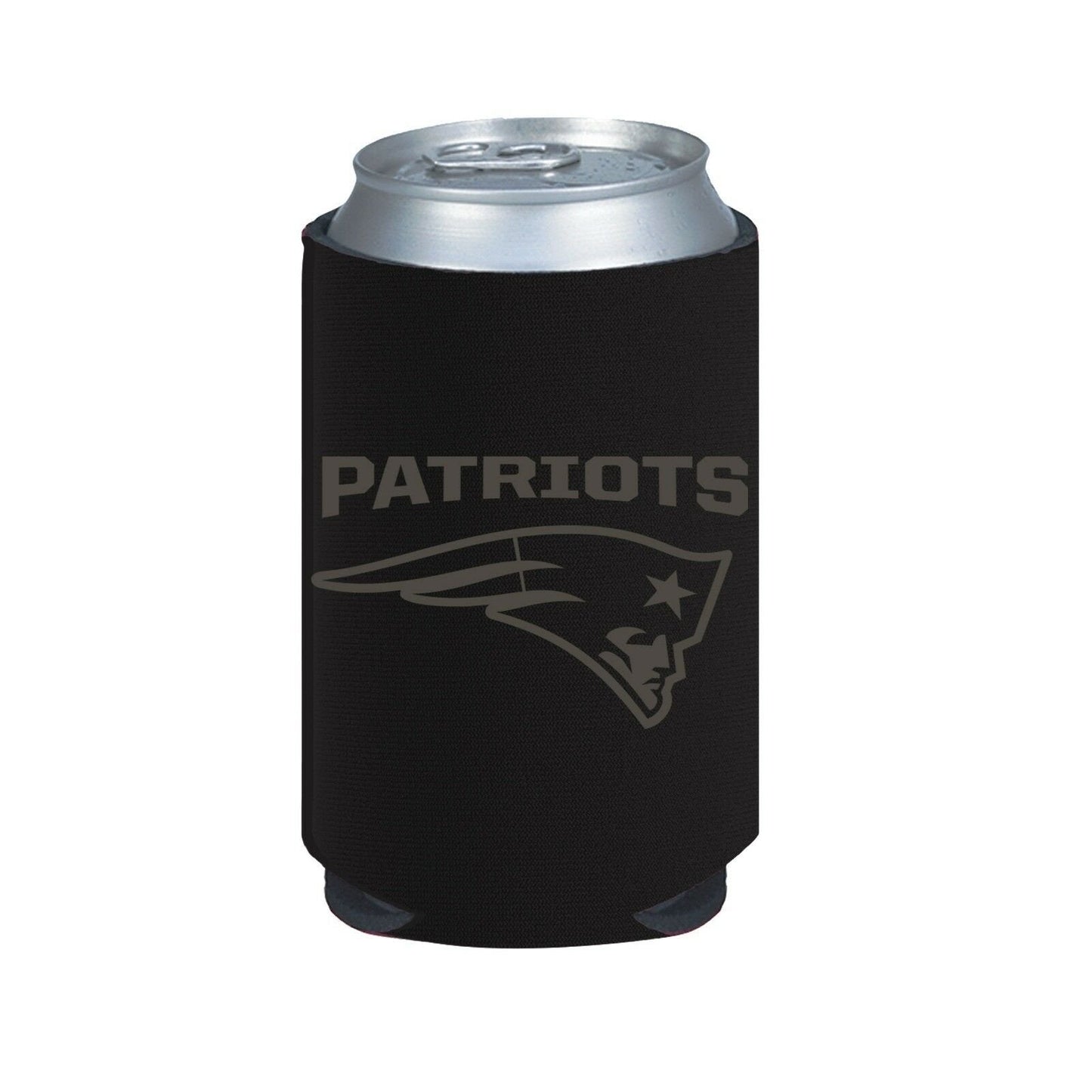 New England Patriots 2-Pack BLACK TONAL CAN Koozie Neoprene Holder Football
