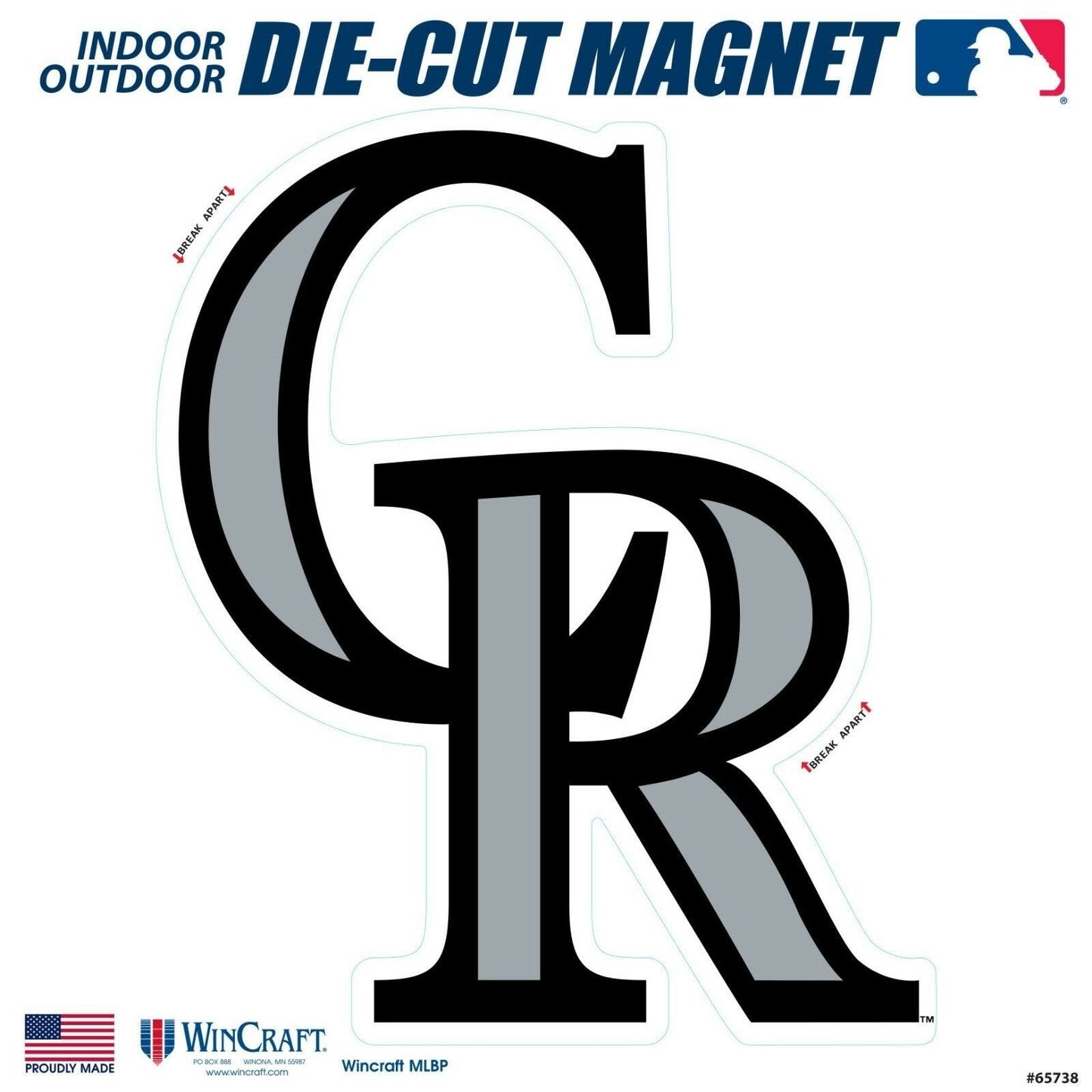 Colorado Rockies 12" Inch Logo Magnet Die Cut Vinyl Auto Home Heavy Duty Baseball