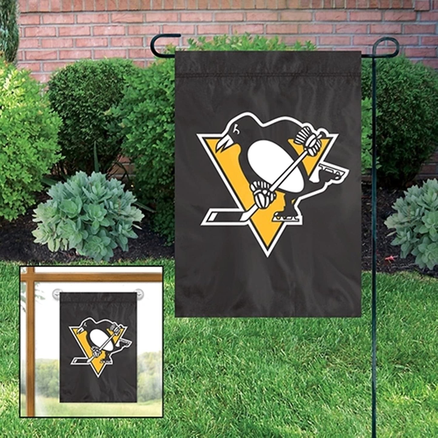 Pittsburgh Penguins Premium Garden Flag Banner, Embroidered, 10x15 Inch