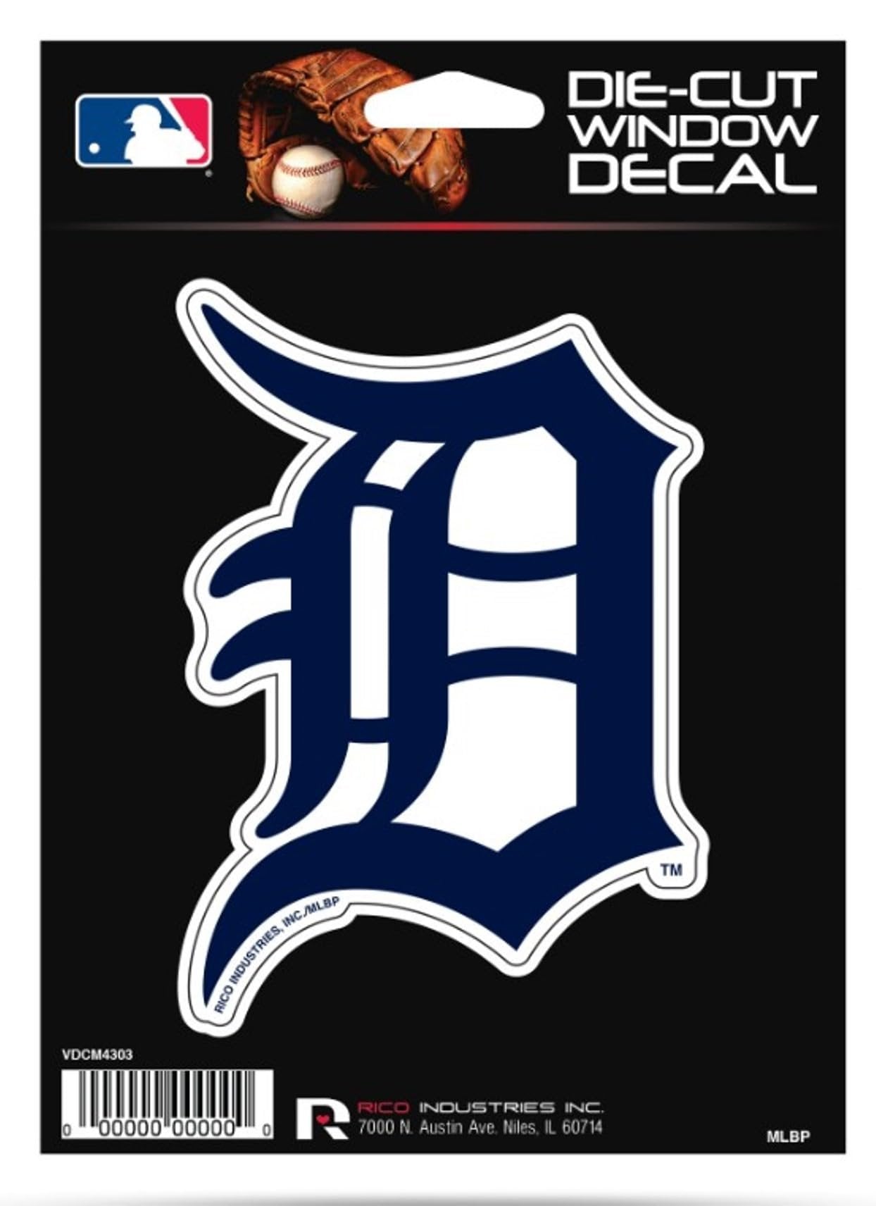 Detroit Tigers 5 Inch Vinyl Die Cut Decal Sticker, Full Adhesive Backing, Peel & Stick