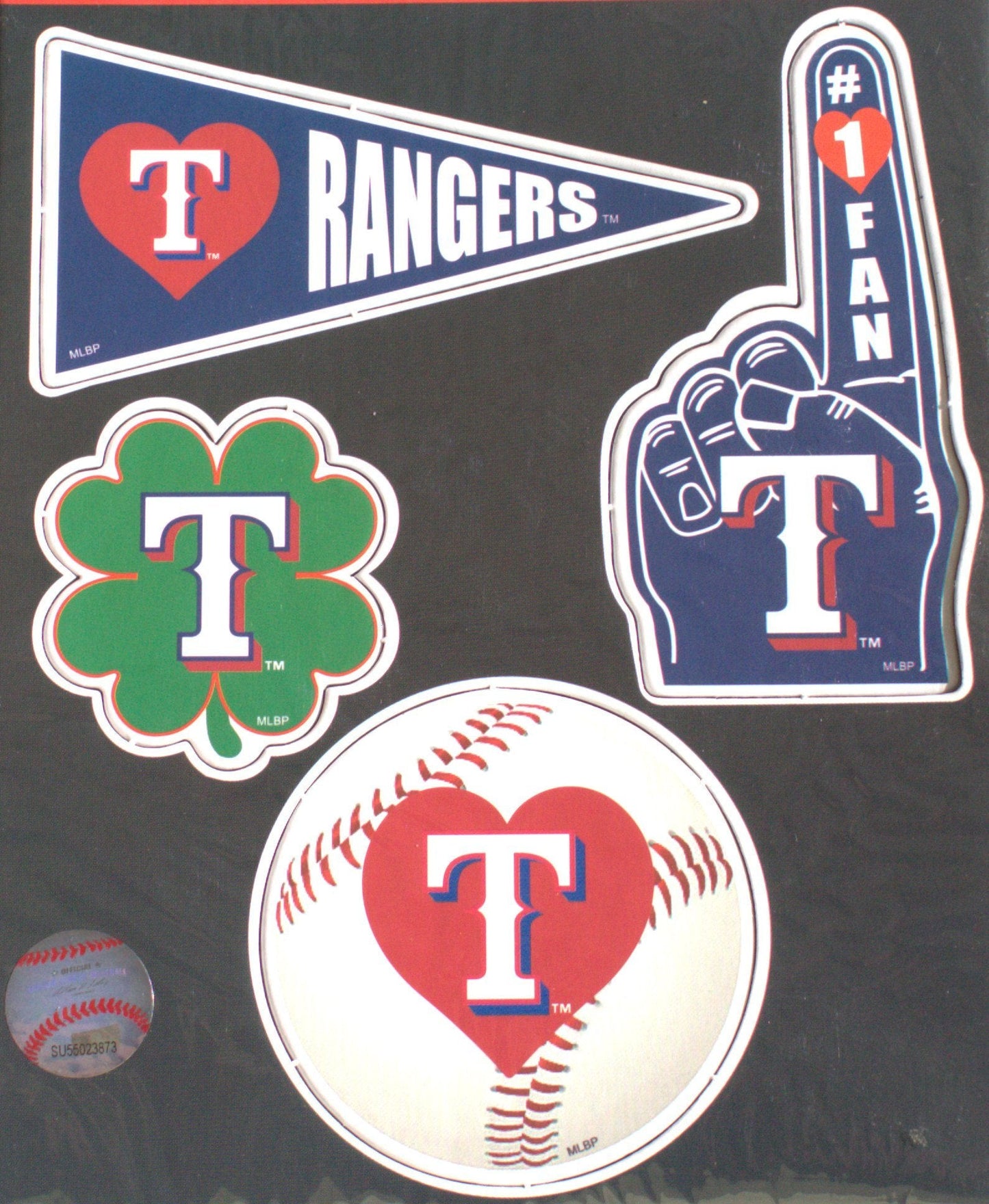 Texas Rangers 4-Piece Team Magnet Set, 4.5x6 Inch Sheet