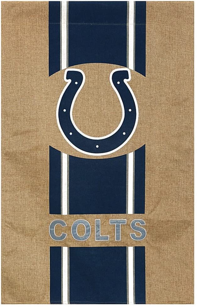 Indianapolis Colts Premium Double Sided Banner House Flag, Burlap Design, 28x44 Inch