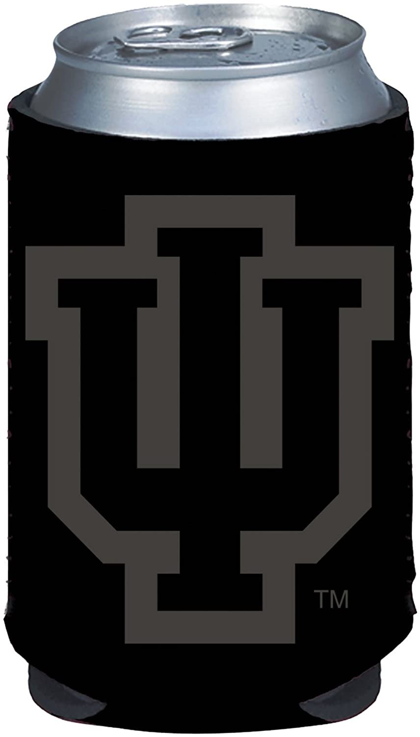 Indiana Hoosiers 2-Pack Black Tonal CAN Beverage Insulator Neoprene Holder Cooler Decal University of