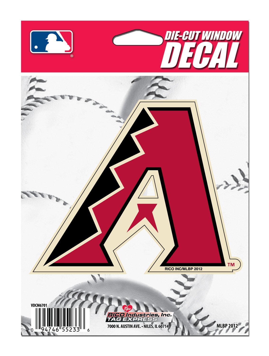 Arizona Diamondbacks 5 Inch Vinyl Die Cut Decal Sticker, Primary Logo, Full Adhesive Backing, Peel & Stick, Officially Licensed, Made in the USA