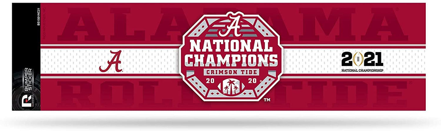University of Alabama Crimson Tide 2020 Champions Bumper Sticker Flat Vinyl Decal, for Auto Home