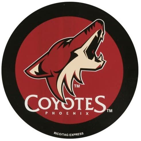 Arizona Coyotes 4" Round Decal Sticker, Peel and Stick Application, Full Adhesive Backing