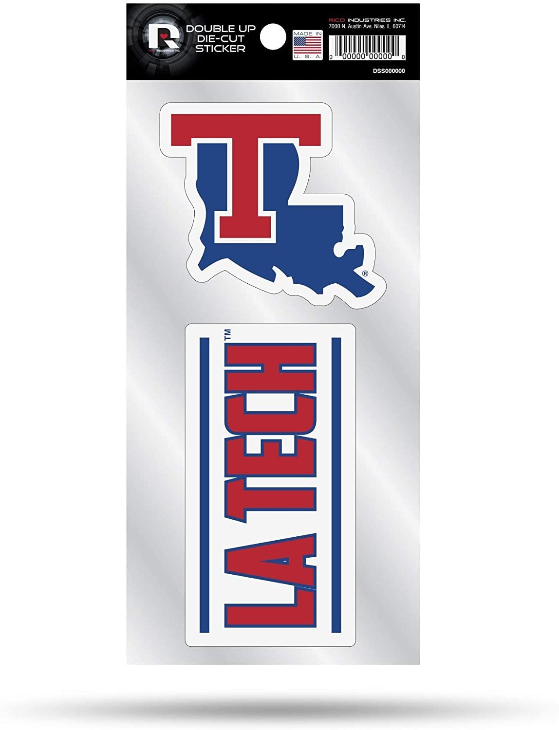 Louisiana Tech University Bulldogs Double Up Die Cut Sticker Sheet 2-Piece