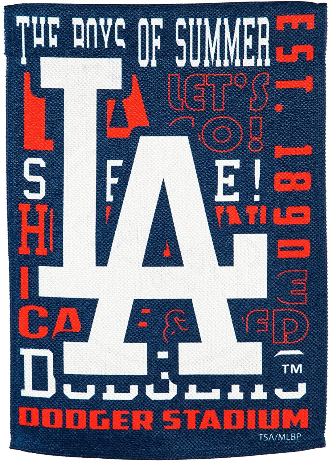 Los Angeles Dodgers Premium Double Sided House Flag Banner, Fan Rules Style, 28x44 Inch, Display Pole Sold Separately