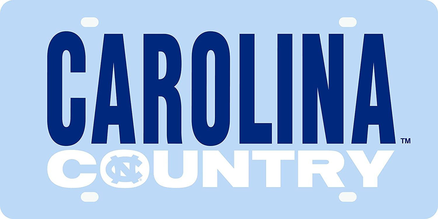 University of North Carolina Tar Heels Premium Laser Cut Tag License Plate, Country, Mirrored Acrylic Inlaid, 6x12 Inch
