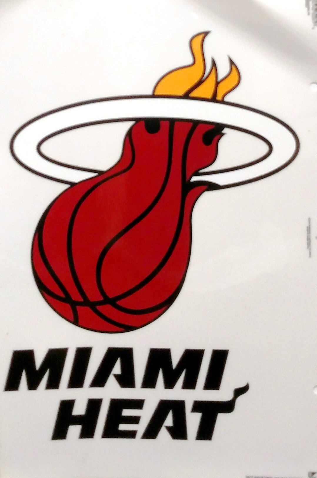 Miami Heat Jumbo Static Cling Decal Sticker, 15x10.5 Inch, Home or Auto Use, Reusuable Peel and Stick Application to any Flat Clean Surface, Officially Licensed