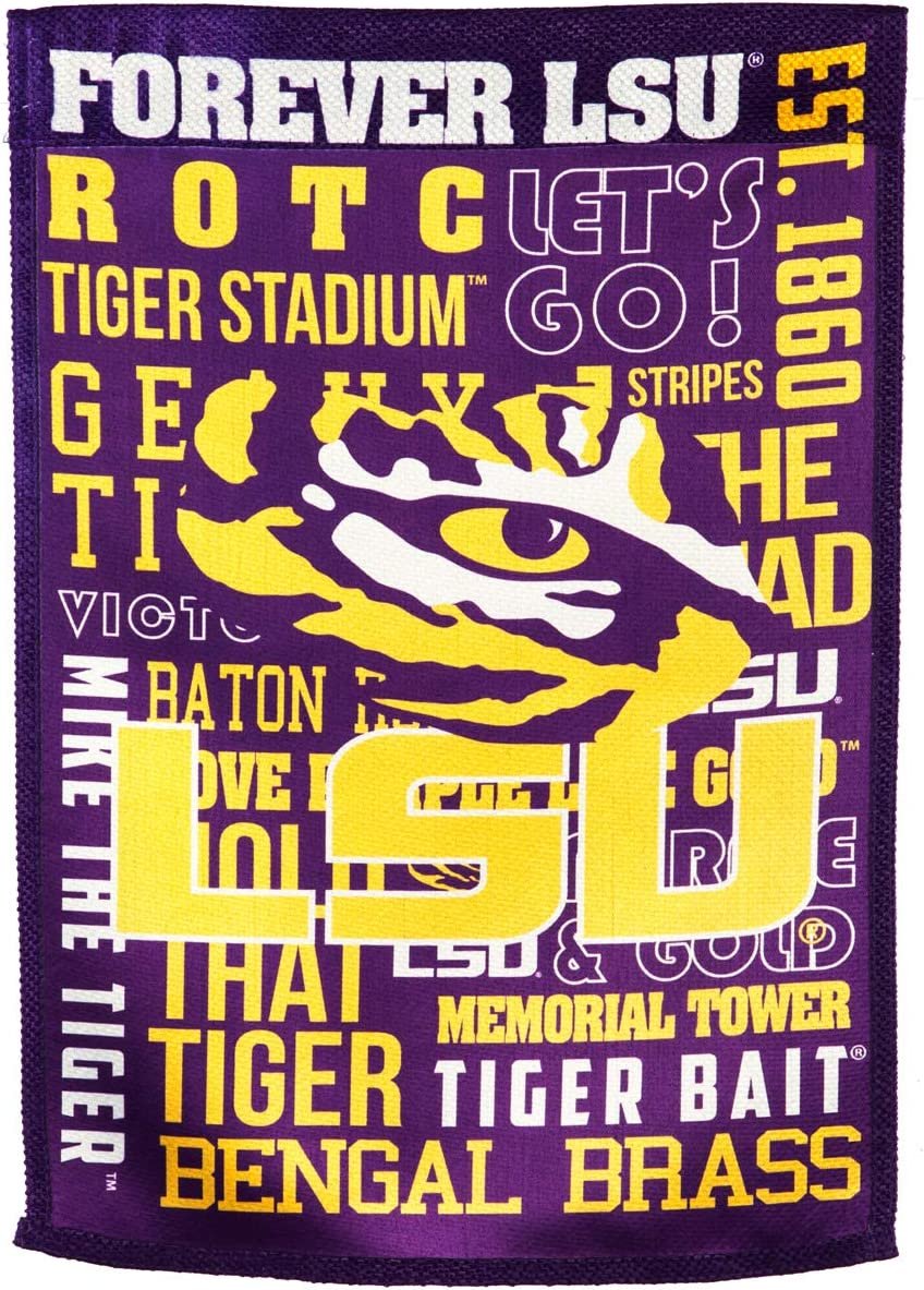 Louisiana State University Tigers LSU Premium Double Sided Banner Flag 28x44 Inch Fan Rules Design Indoor Outdoor
