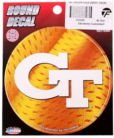 Georgia Tech Yellow Jackets 4.5'' Round Vinyl Mesh Decal